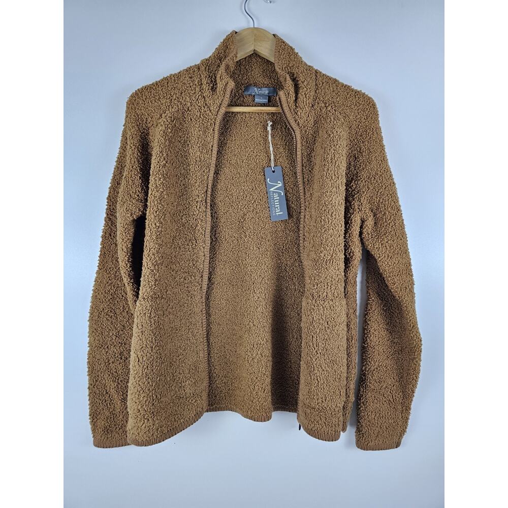 Natural reflections cable quarter zip pullover sweater granola gremlin goblin